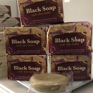 Black Soap with Shea Butter Lot of 5 Bars